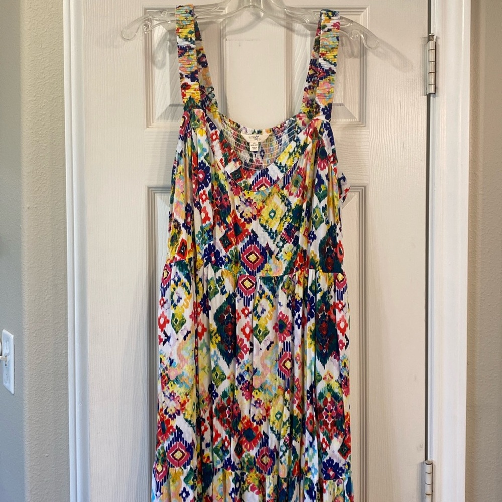 Colorful Maxi Dress - Ikat print